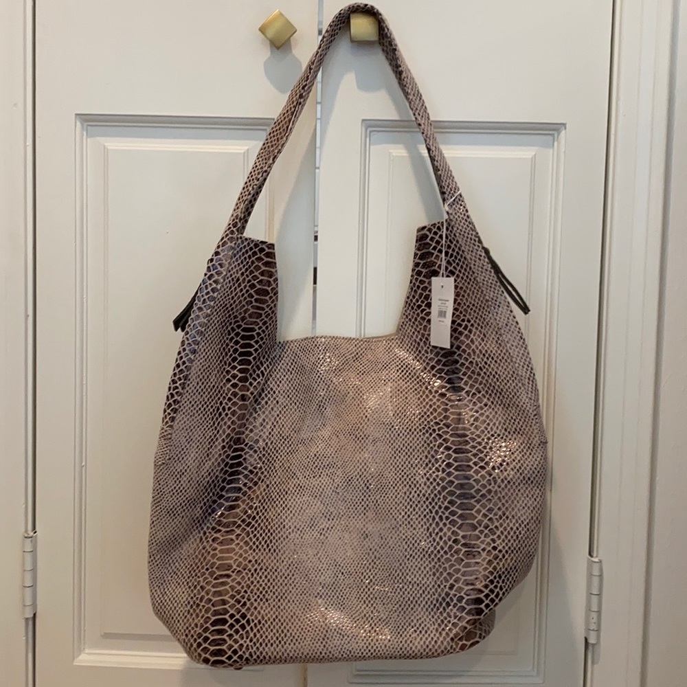 The royal standard- adrianne python print leather handbag - Picture 2 of 6